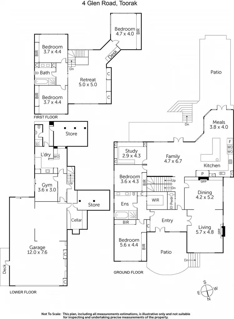 Floorplan of Homely house listing, 4 Glen Road, Toorak VIC 3142