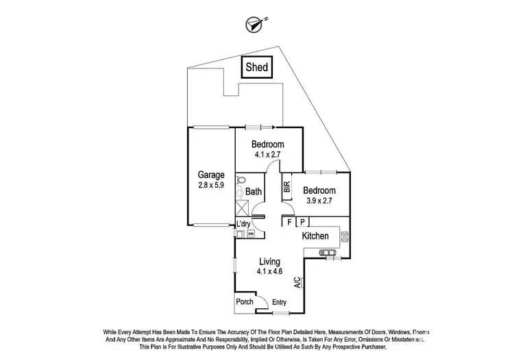 Floorplan of Homely unit listing, 1/9 Exeter Court, Heidelberg West VIC 3081
