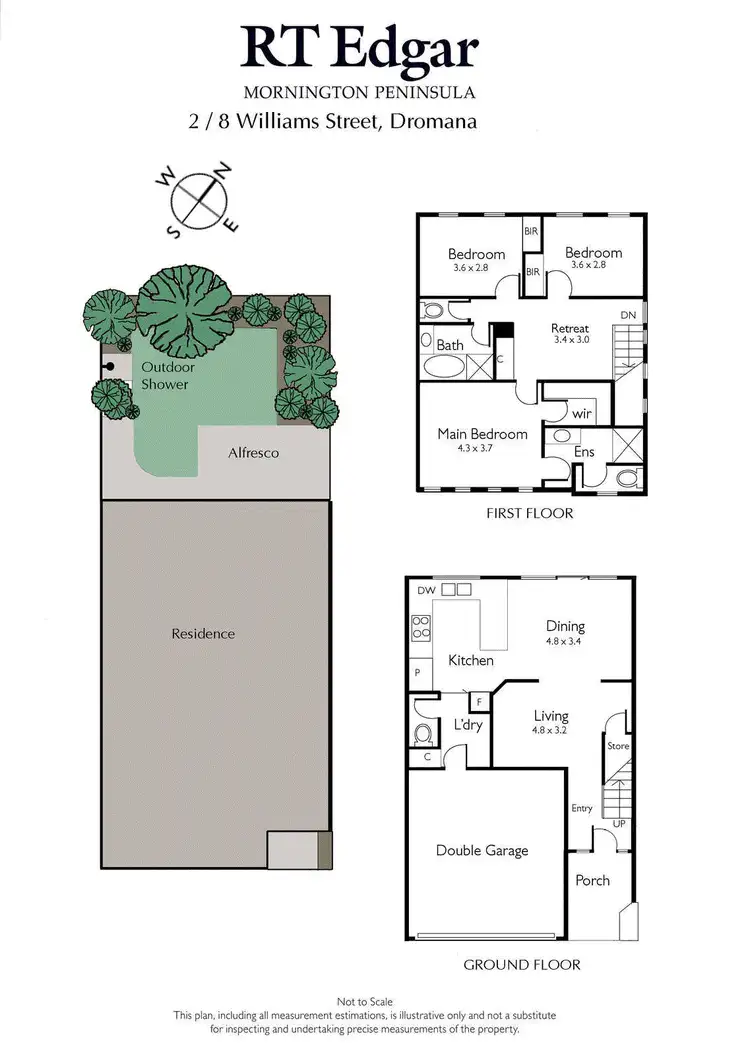 Floorplan of Homely townhouse listing, 2/8 Williams Street, Dromana VIC 3936