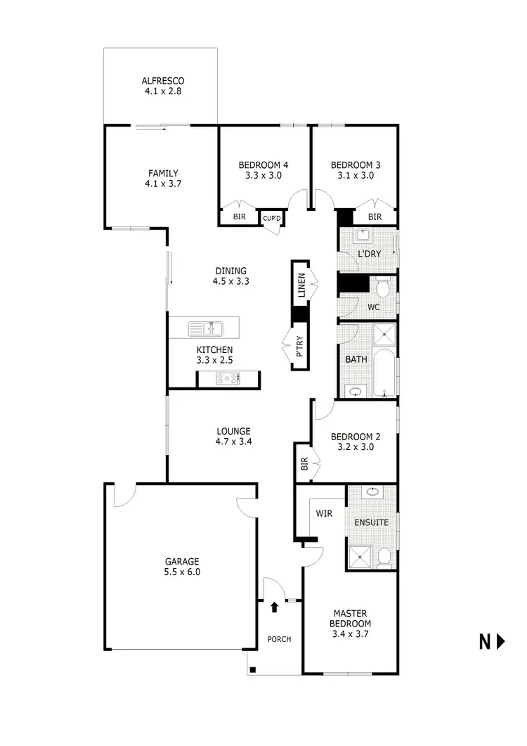 Floorplan of Homely house listing, 45 Mikada Boulevard, Kilmore VIC 3764
