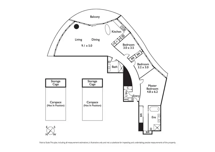 Floorplan of Homely apartment listing, 302/576-578 St Kilda Road, Melbourne VIC 3004