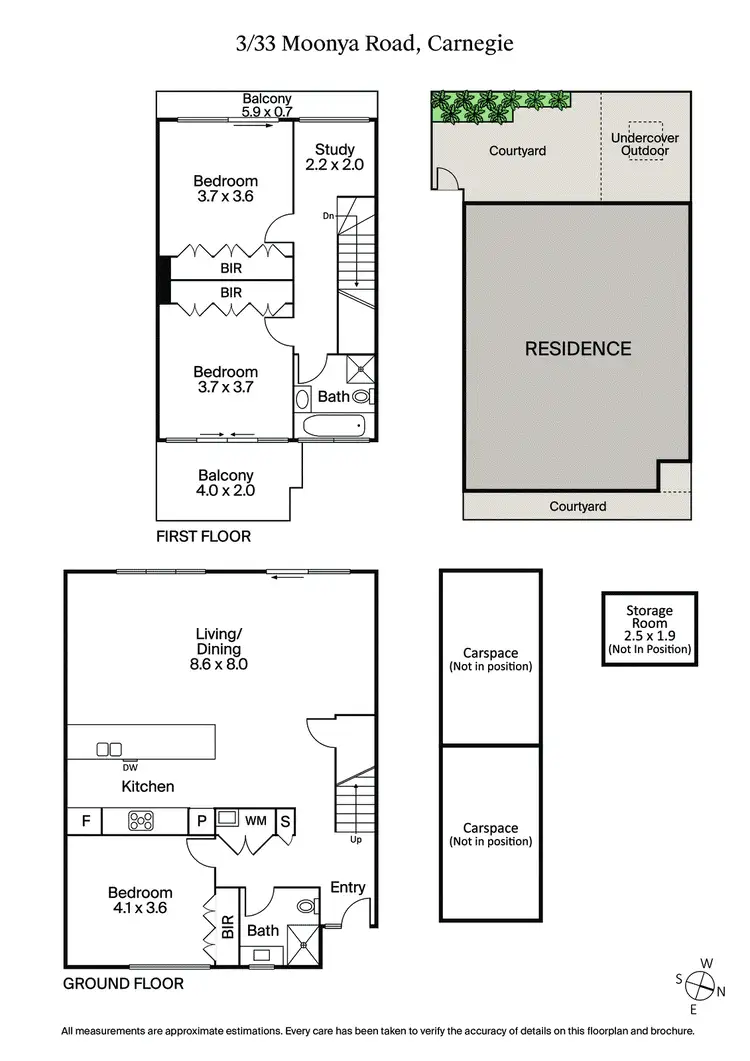 Floorplan of Homely townhouse listing, 3/33 Moonya Road, Carnegie VIC 3163