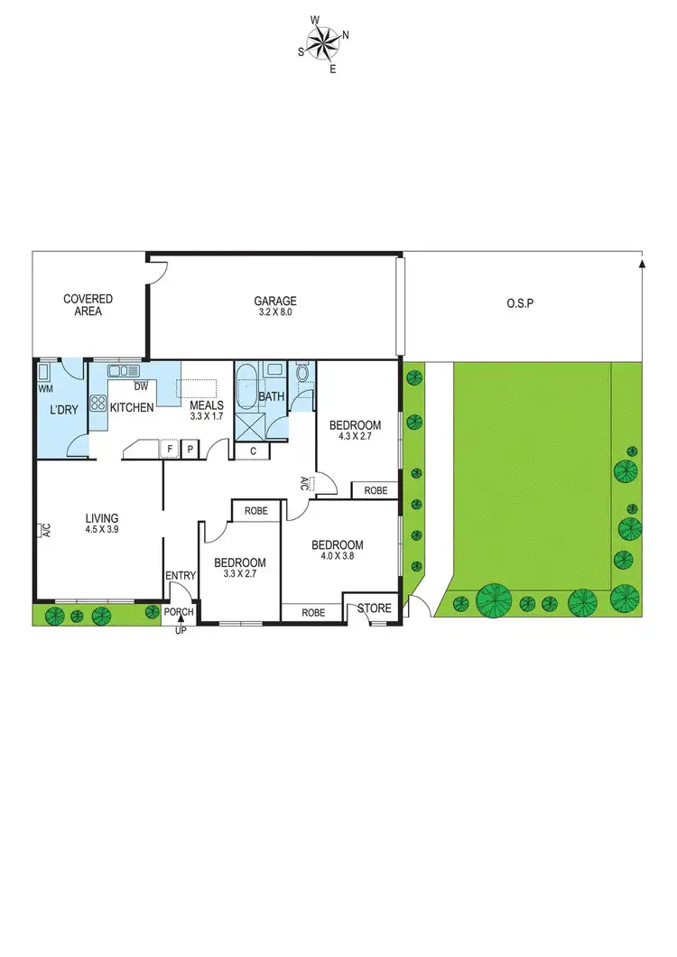 Floorplan of Homely unit listing, 1/13 Gnarwyn Road, Carnegie VIC 3163