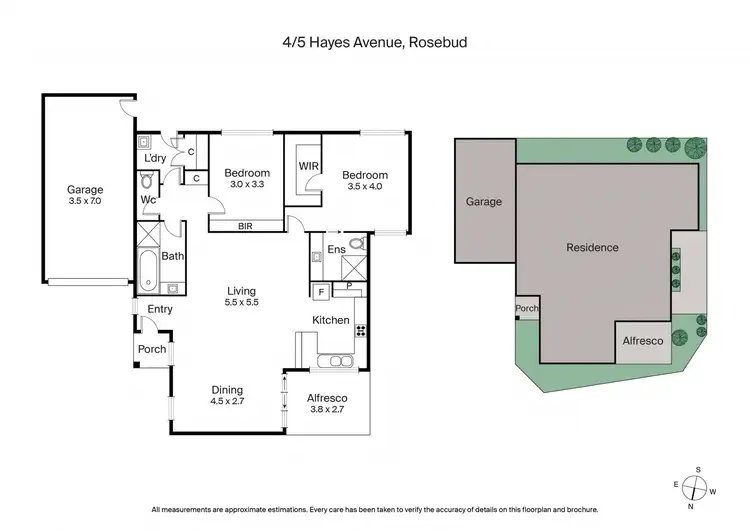 Floorplan of Homely unit listing, 4/5-7 Hayes Avenue, Rosebud VIC 3939