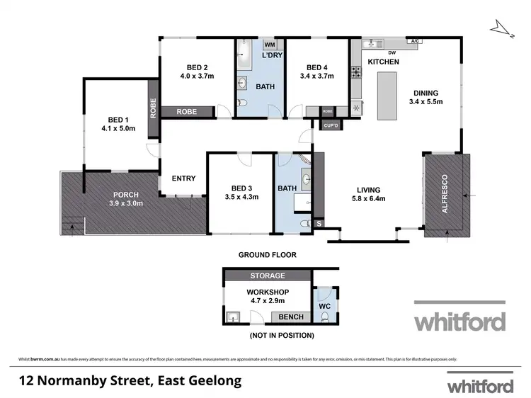 Floorplan of Homely house listing, 12 Normanby Street, East Geelong VIC 3219