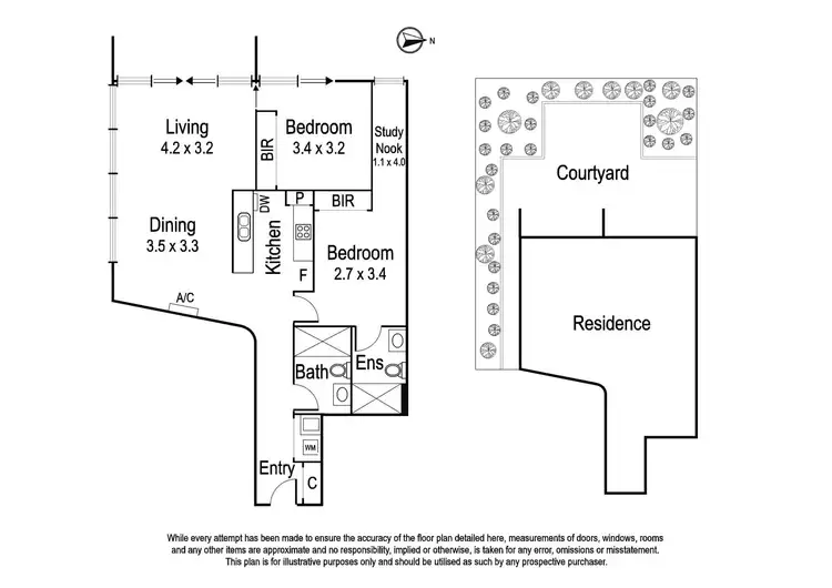 Floorplan of Homely apartment listing, 8/62-64 Station Street, Fairfield VIC 3078