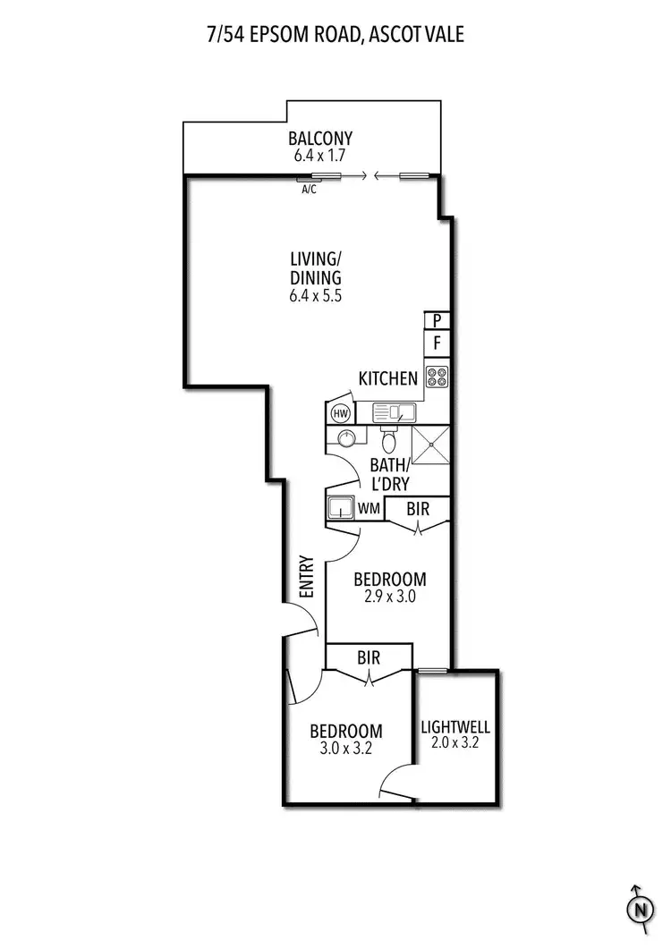 Floorplan of Homely apartment listing, 7/54 Epsom Road, Ascot Vale VIC 3032