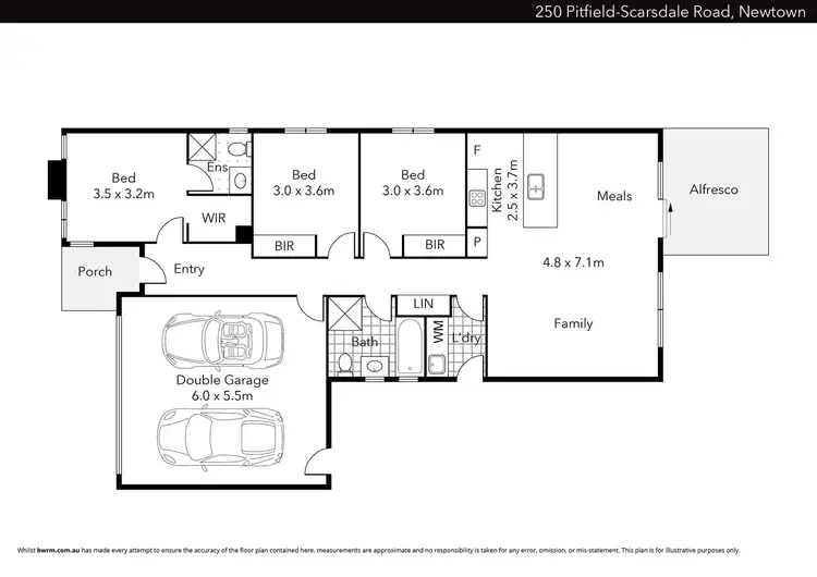 Floorplan of Homely house listing, 250 Scarsdale-Pitfield Road, Newtown VIC 3351
