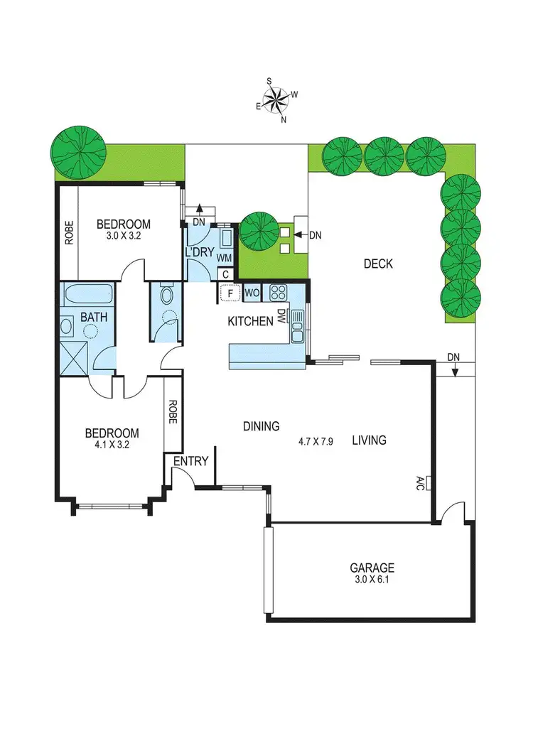 Floorplan of Homely unit listing, 3/15A Woornack Road, Carnegie VIC 3163