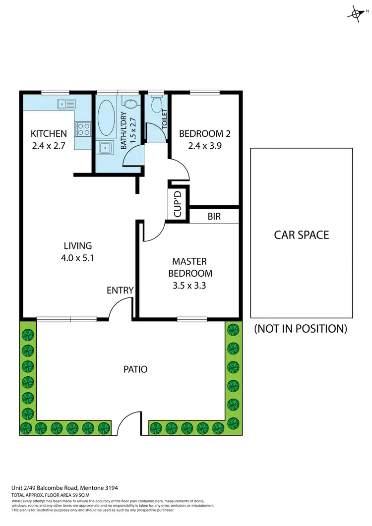 Floorplan of Homely apartment listing, 2/49 Balcombe Road, Mentone VIC 3194