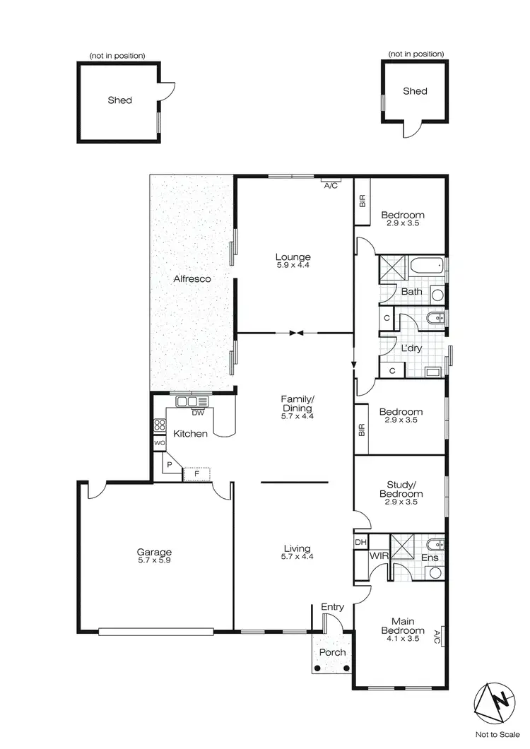Floorplan of Homely house listing, 57 Dyson Drive, Alfredton VIC 3350