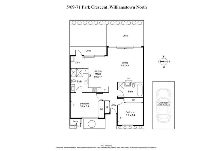 Floorplan of Homely unit listing, 5/69-71 Park Crescent, Williamstown North VIC 3016