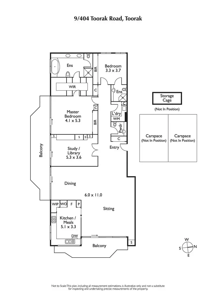 Floorplan of Homely apartment listing, APT 9/404 Toorak Road, Toorak VIC 3142