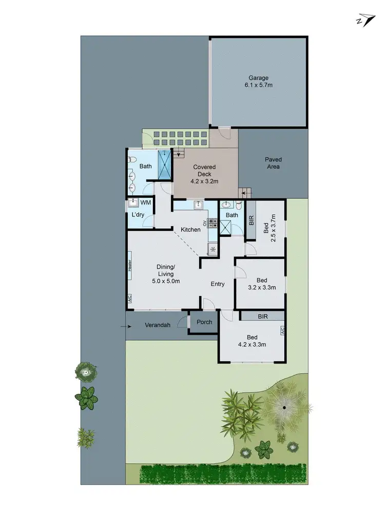 Floorplan of Homely unit listing, 1/60 View Street, Clayton VIC 3168