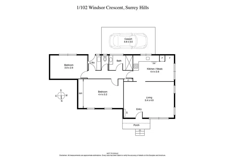 Floorplan of Homely unit listing, 1/102 Windsor Crescent, Surrey Hills VIC 3127