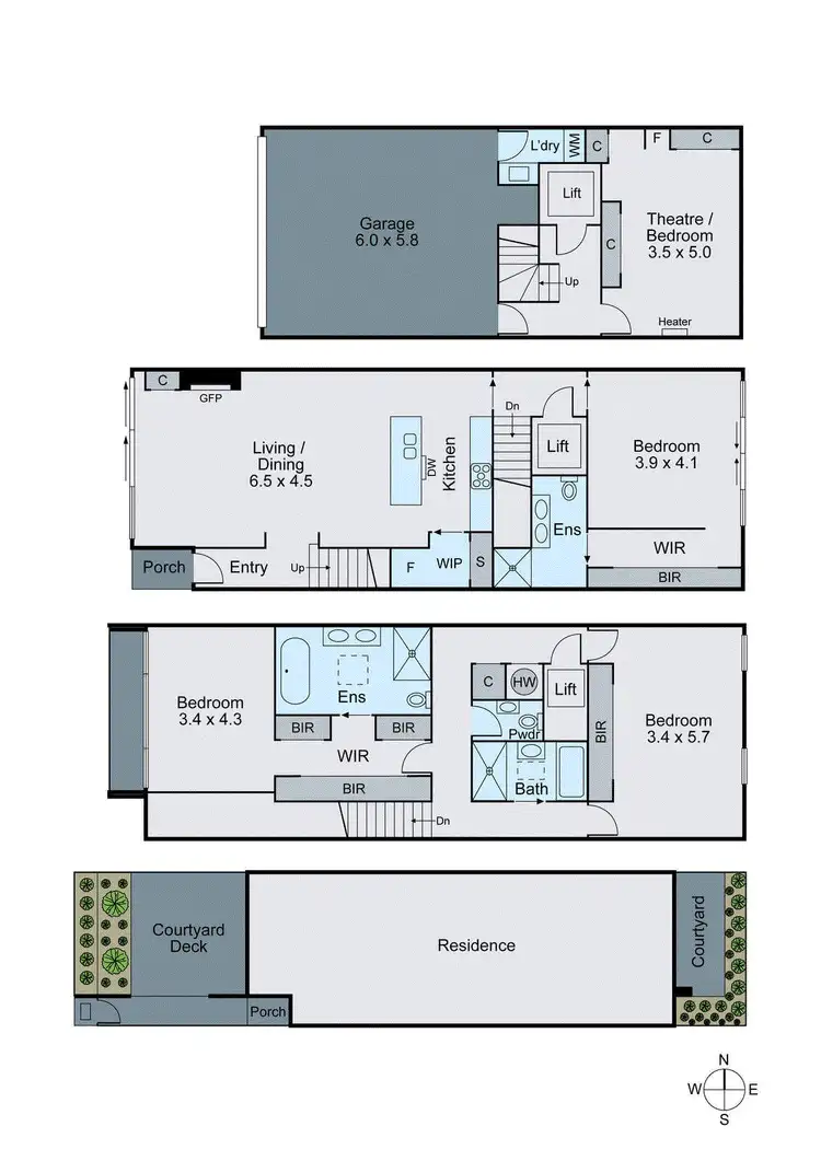Floorplan of Homely townhouse listing, 72C Serrell Street, Malvern East VIC 3145