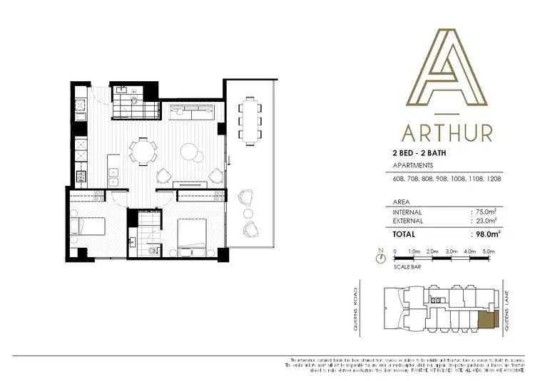 Floorplan of Homely apartment listing, 908/14 Queens Road, Melbourne VIC 3004