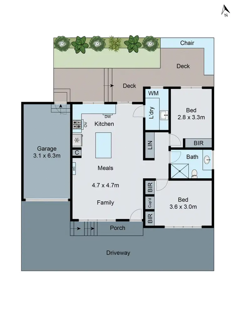 Floorplan of Homely unit listing, 2/69 Ashburn Grove, Ashburton VIC 3147
