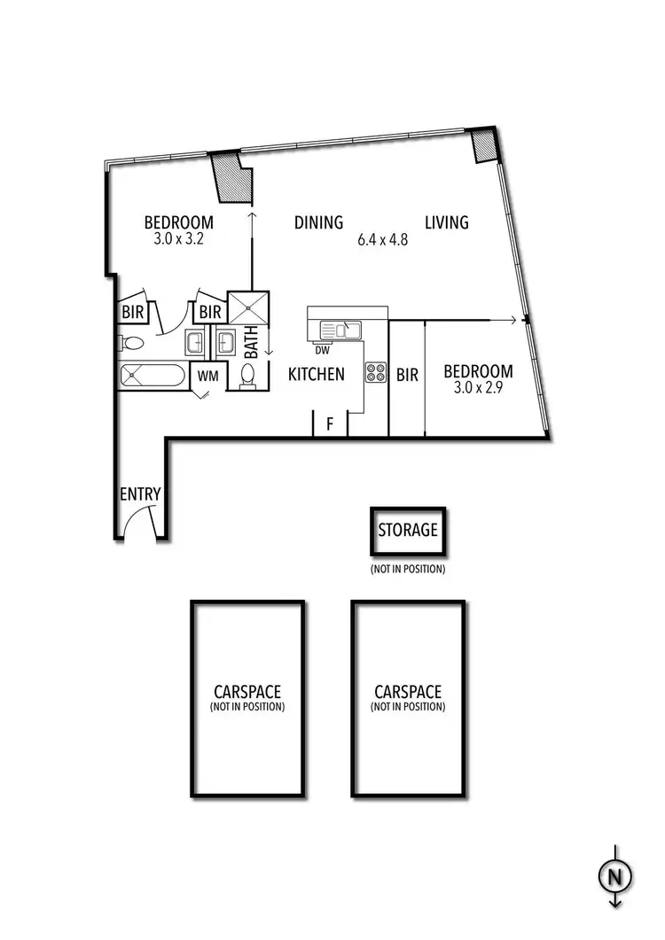 Floorplan of Homely apartment listing, 2513/18 Mt Alexander Road, Travancore VIC 3032