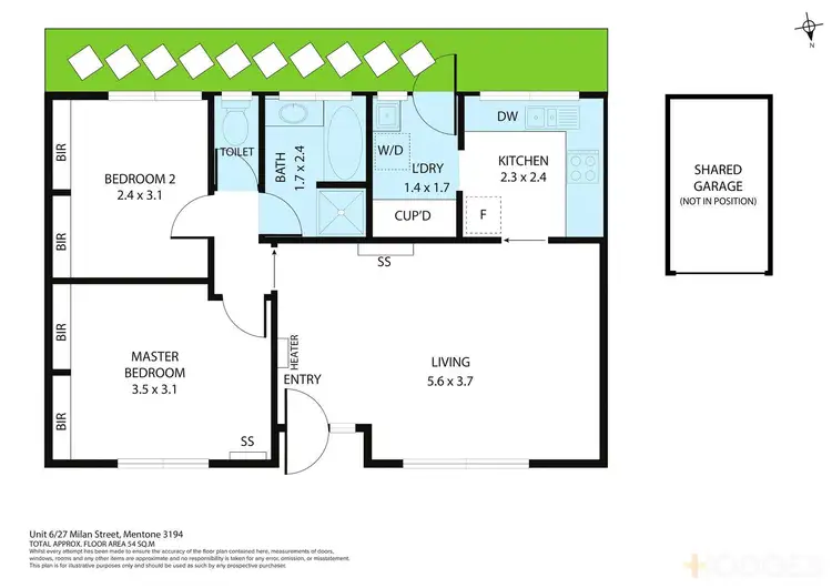 Floorplan of Homely unit listing, 6/27 Milan Street, Mentone VIC 3194