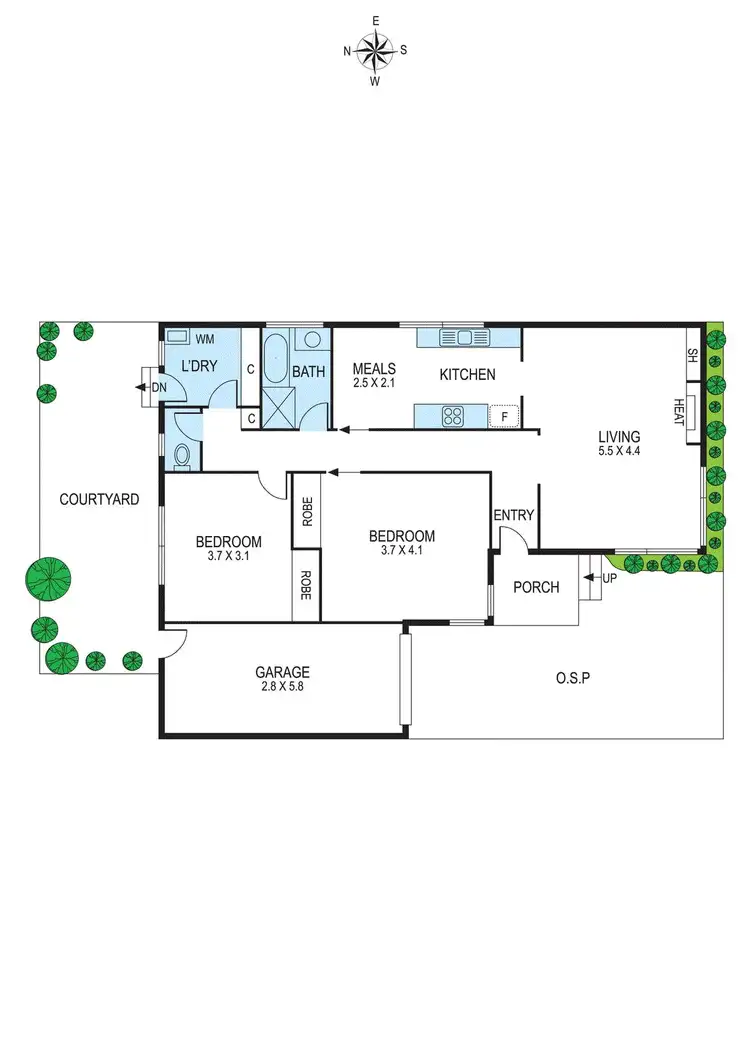 Floorplan of Homely unit listing, 2/2 Capitol Avenue, Mckinnon VIC 3204