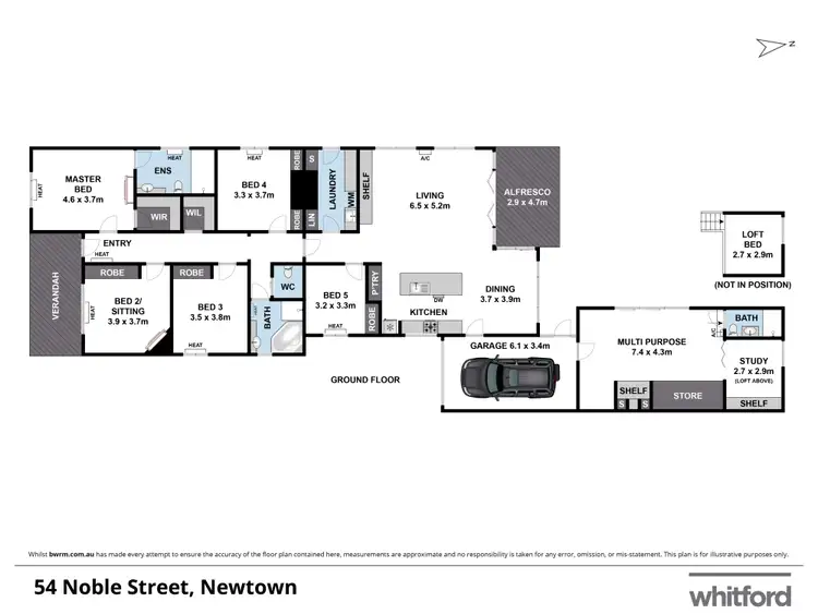 Floorplan of Homely house listing, 54 Noble Street, Newtown VIC 3220