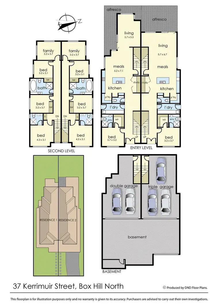 Floorplan of Homely townhouse listing, 2/37 Kerrimuir Street, Box Hill North VIC 3129