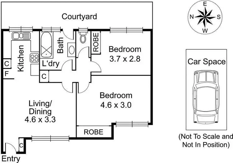 Floorplan of Homely unit listing, 3/13 Langridge Street, Fairfield VIC 3078