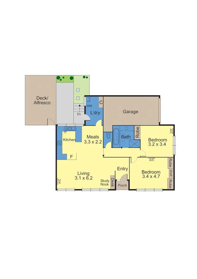 Floorplan of Homely villa listing, 1/15 Avenza Street, Mentone VIC 3194