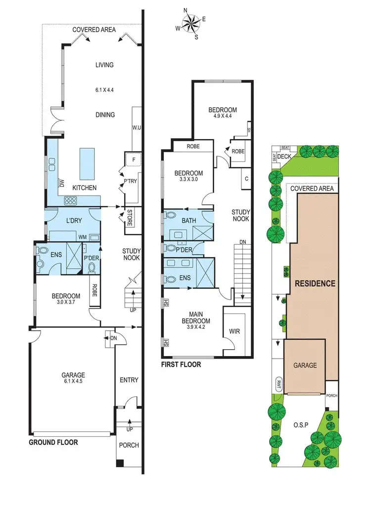 Floorplan of Homely townhouse listing, 11a Harold Street, Mckinnon VIC 3204
