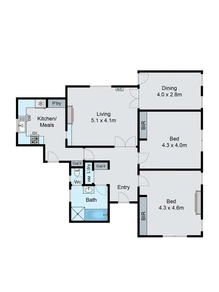 Floorplan of Homely flat listing, 3/1 Wimbledon Avenue, Elwood VIC 3184
