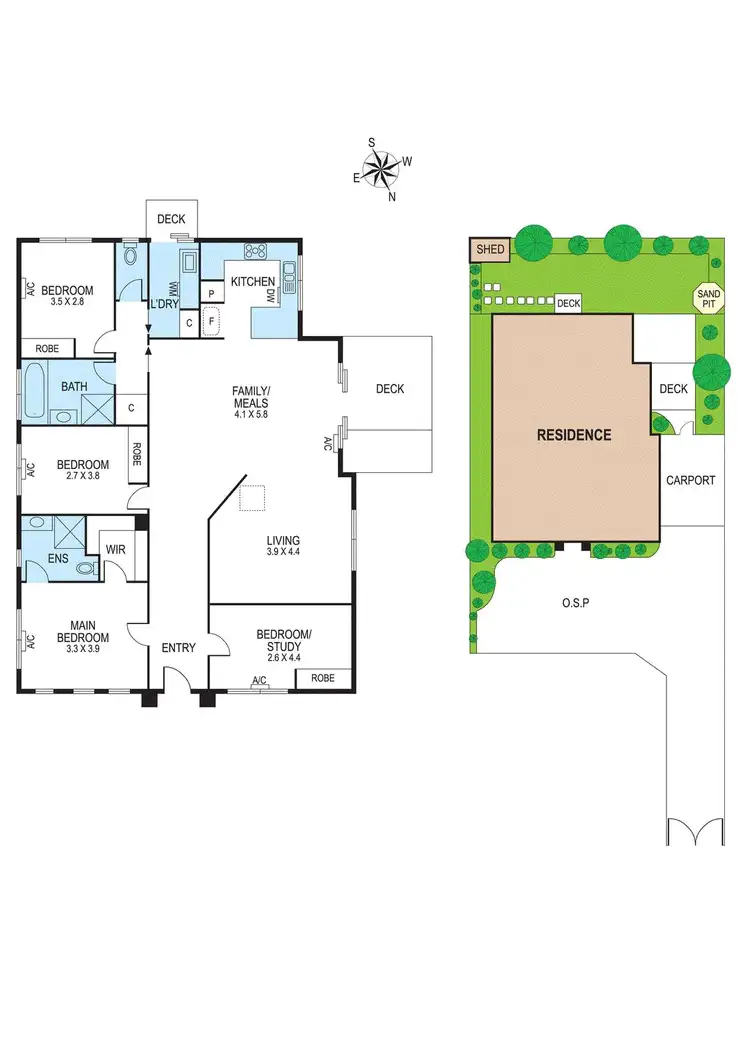 Floorplan of Homely townhouse listing, 2/96 Castlewood Street, Bentleigh East VIC 3165