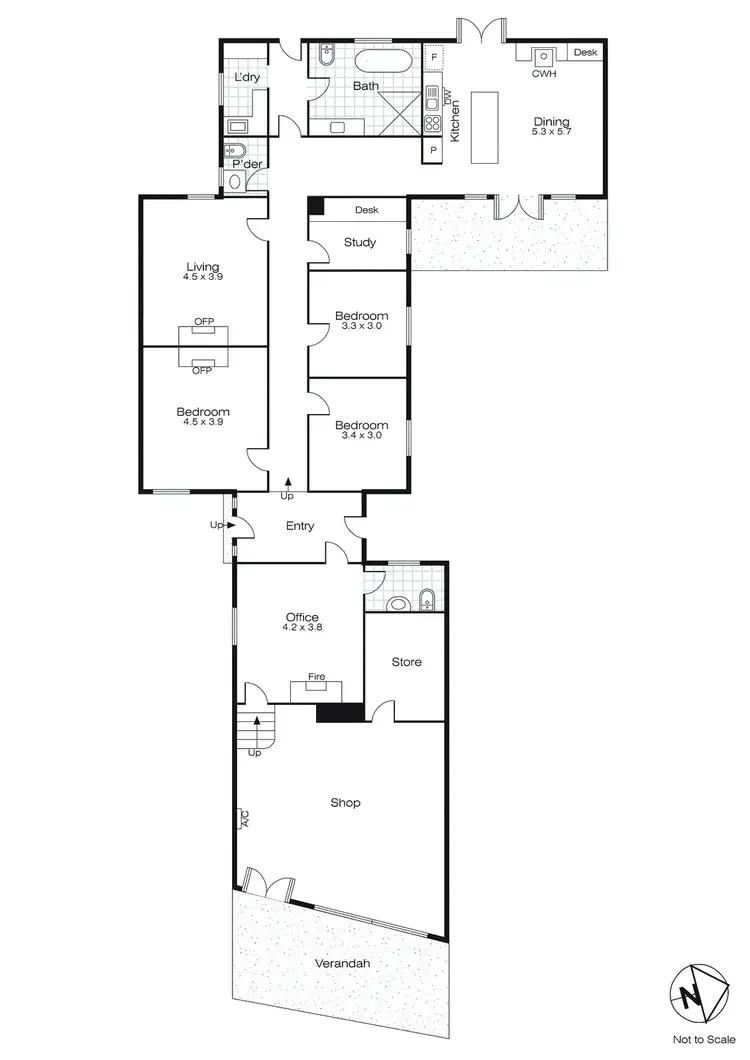 Floorplan of Homely house listing, 55 & 55A Albert Street, Creswick VIC 3363