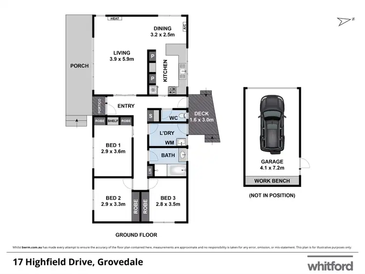 Floorplan of Homely house listing, 17 Highfield Drive, Grovedale VIC 3216