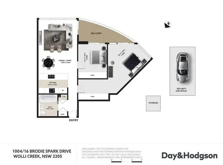 Floorplan of Homely apartment listing, 1004/16 Brodie Spark Drive, Wolli Creek NSW 2205