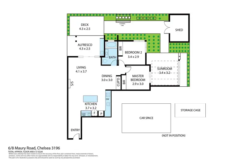 Floorplan of Homely unit listing, 6/8 Maury Road, Chelsea VIC 3196