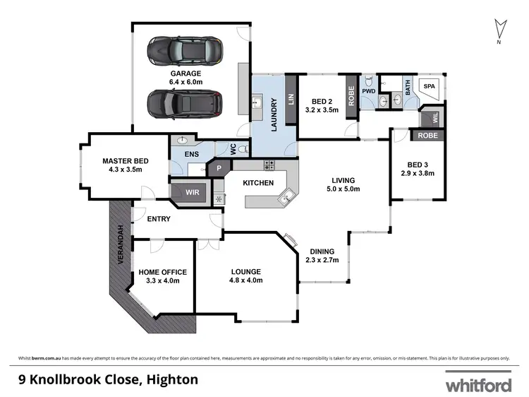 Floorplan of Homely house listing, 9 Knollbrook Close, Highton VIC 3216