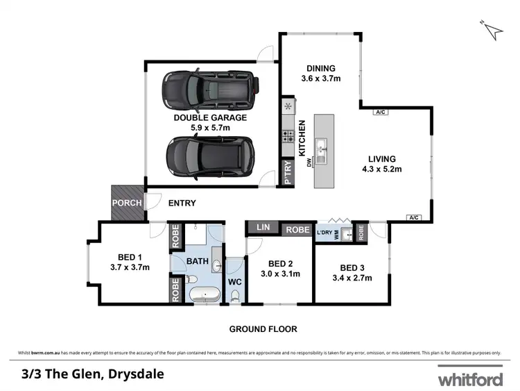 Floorplan of Homely unit listing, 3/3 The Glen, Drysdale VIC 3222