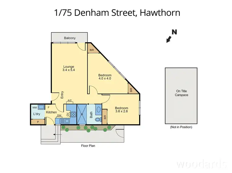 Floorplan of Homely apartment listing, 1/75 Denham Street, Hawthorn VIC 3122