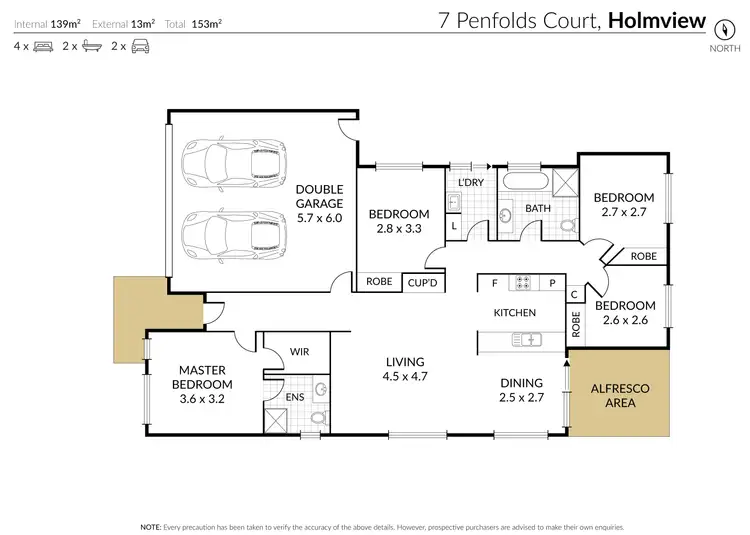 Floorplan of Homely house listing, 7 Penfolds Court, Holmview QLD 4207