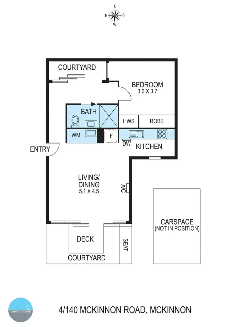 Floorplan of Homely apartment listing, 4/140 Mckinnon Road, Mckinnon VIC 3204