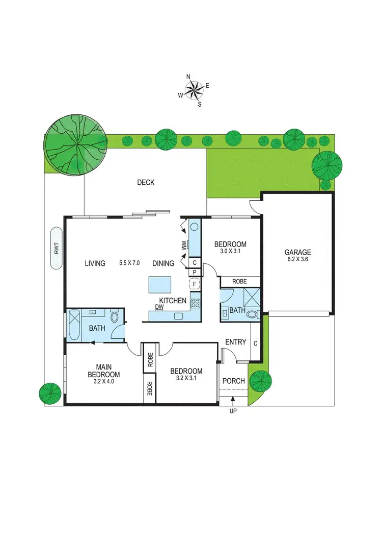 Floorplan of Homely townhouse listing, 2/39 Paschal Street, Bentleigh VIC 3204