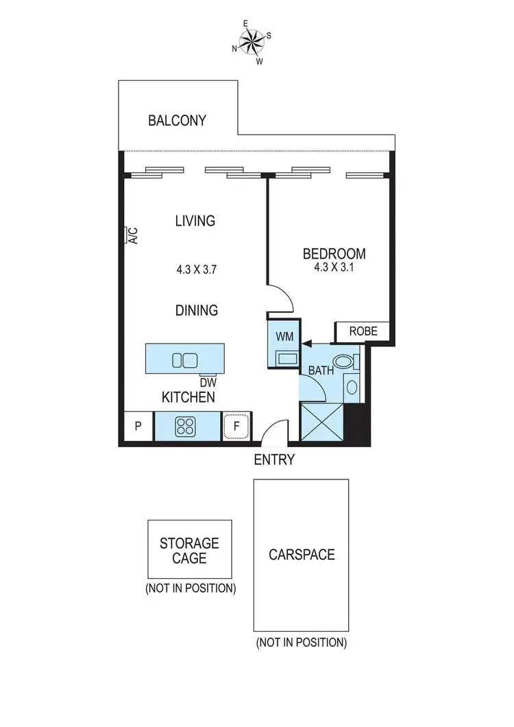 Floorplan of Homely apartment listing, 304/247 Neerim Road, Carnegie VIC 3163