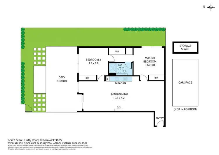 Floorplan of Homely apartment listing, 9/573 Glen Huntly Road, Elsternwick VIC 3185