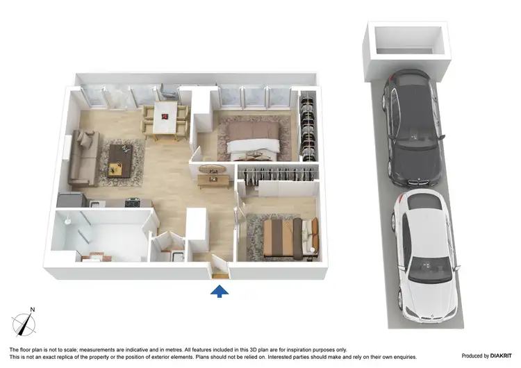 Floorplan of Homely apartment listing, 416/187 Boundary Road, North Melbourne VIC 3051