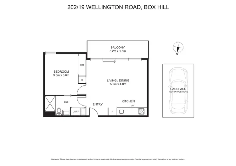 Floorplan of Homely apartment listing, 202/19 Wellington Road, Box Hill VIC 3128