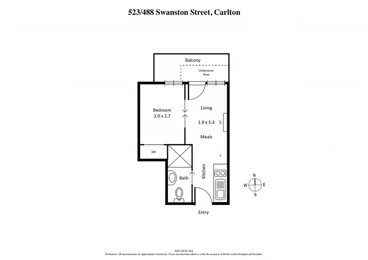 Floorplan of Homely apartment listing, 523/488 Swanston Street, Carlton VIC 3053