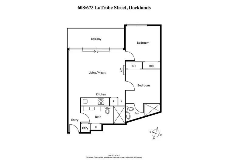 Floorplan of Homely apartment listing, 608/673 La Trobe Street, Docklands VIC 3008