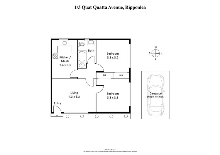 Floorplan of Homely apartment listing, 1/3 Quat Quatta Avenue, Ripponlea VIC 3185