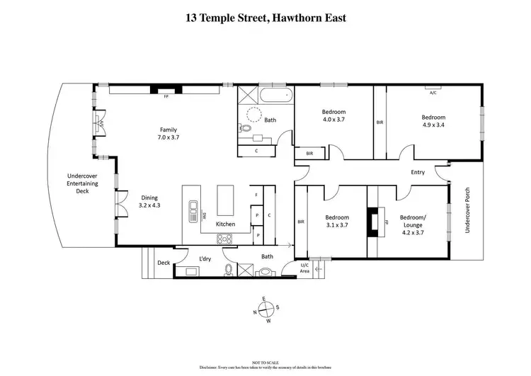 Floorplan of Homely house listing, 13 Temple Street, Hawthorn East VIC 3123